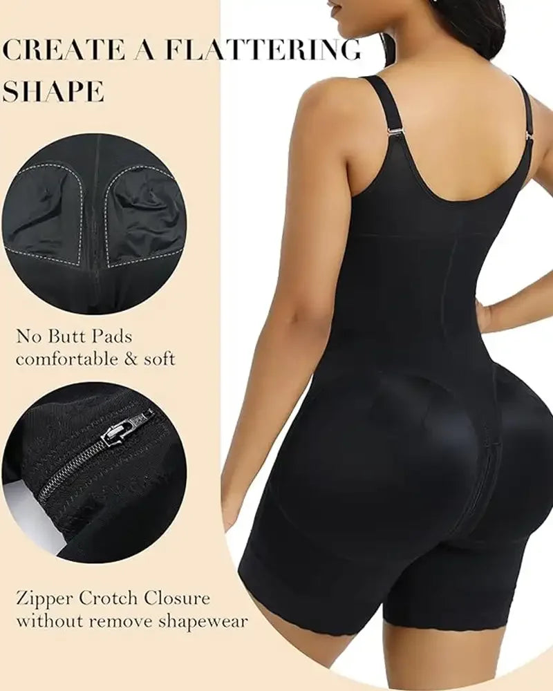 Women'S Belly Tummy Control Butt Lifting Zipper Postpartum Bodyshaper Fajas Colombian Double Compression Corset Waist Trainer